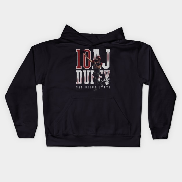 AJ Duffy College Player Name Kids Hoodie by ganisfarhan